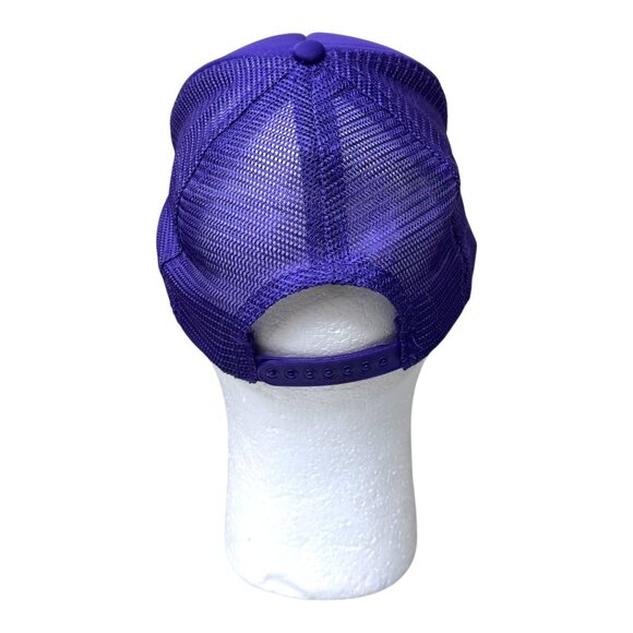 Vintage LSU Script Purple Tigers Trucker Cap Vintage Mesh Back Team Baseball Hat - Picture 7 of 7
